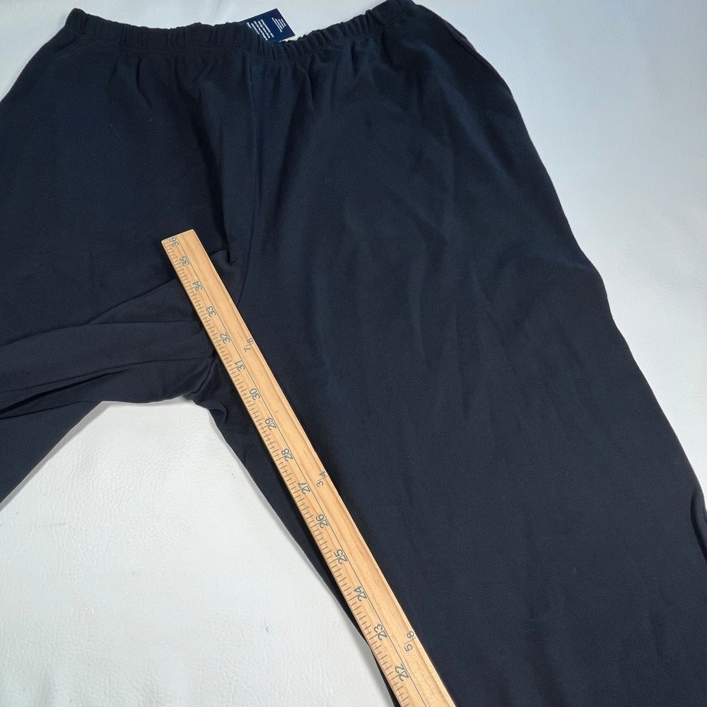 Lands End Knit Pants Womens L 14-16 Navy Blue Loungewear Casual Versatile Soft - Picture 7 of 13